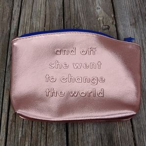 Make up bag and off she went to change the world